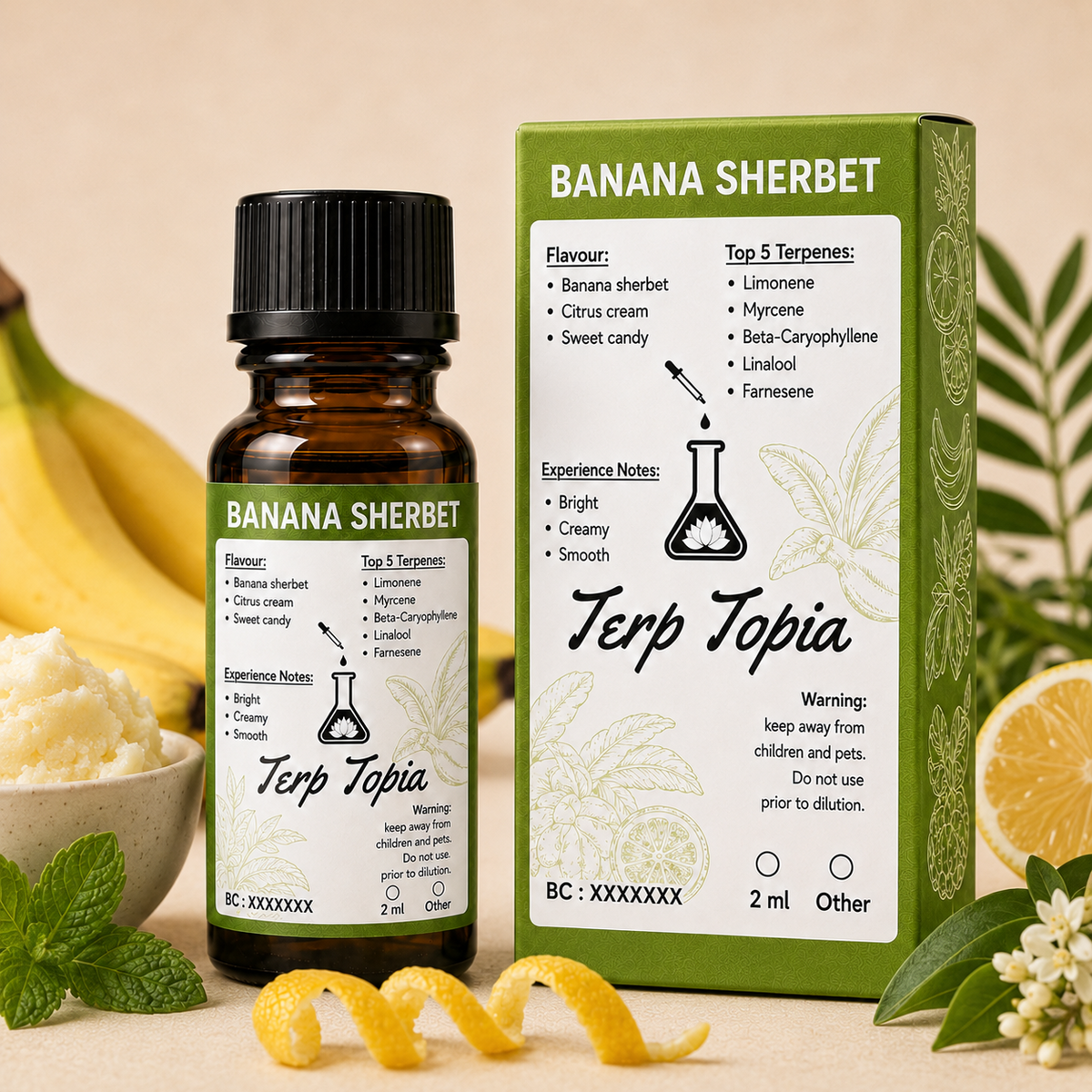 Banana Sherbet strain-specific terpenes