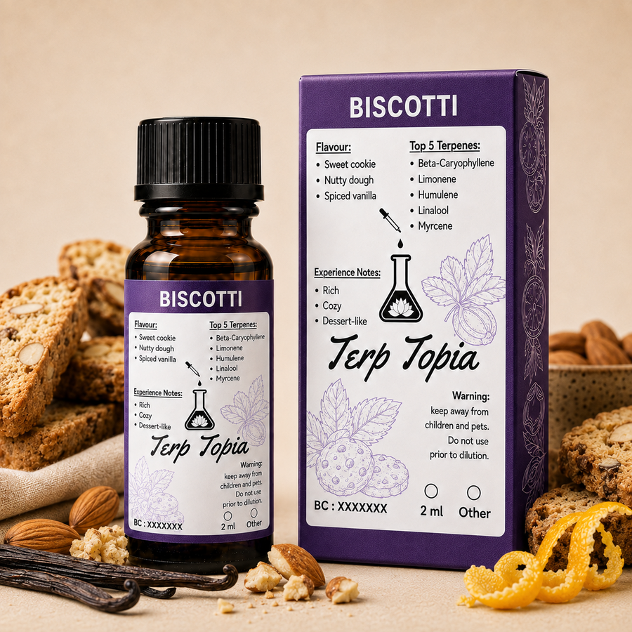 Biscotti strain-specific terpenes