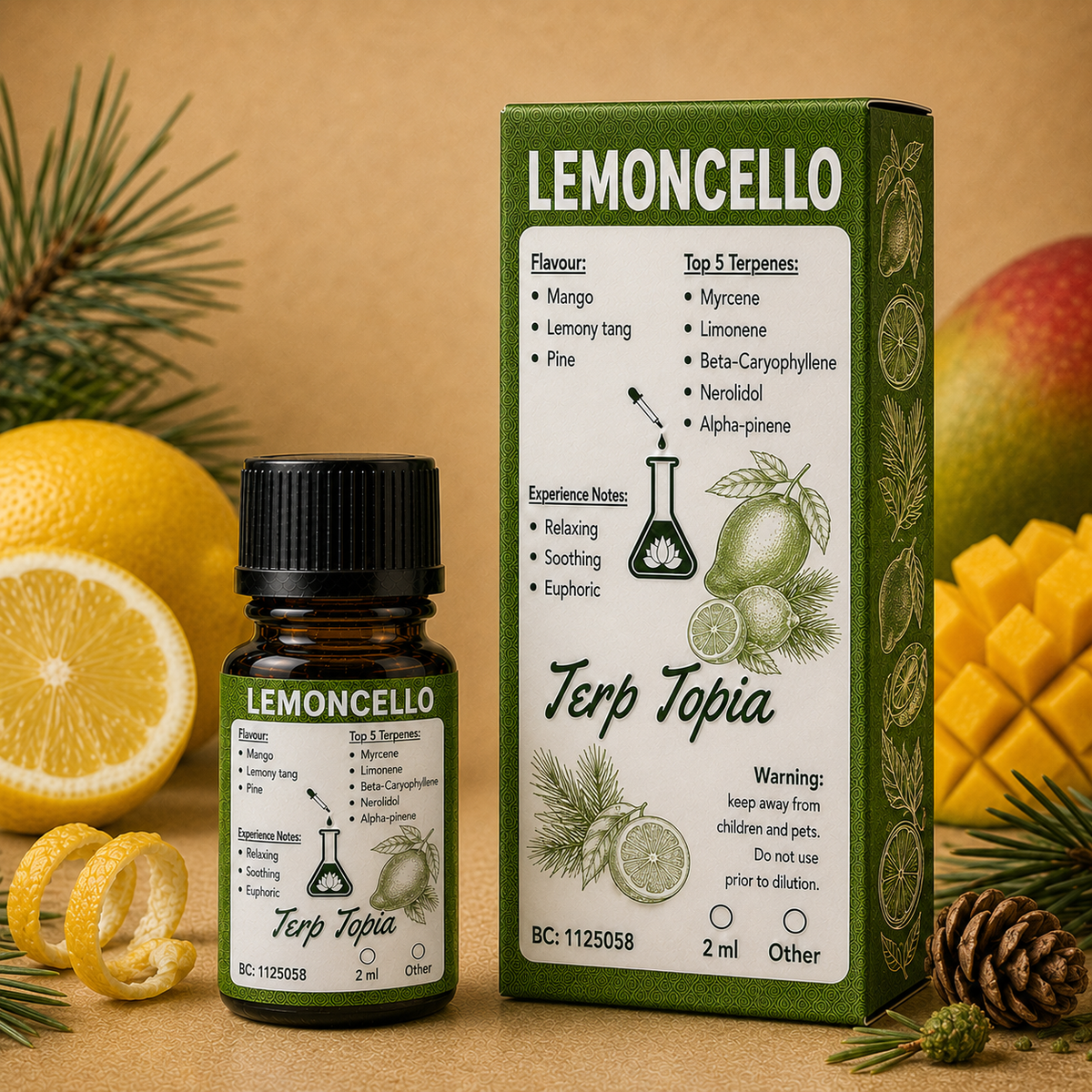 Lemoncello strain-specific terpenes