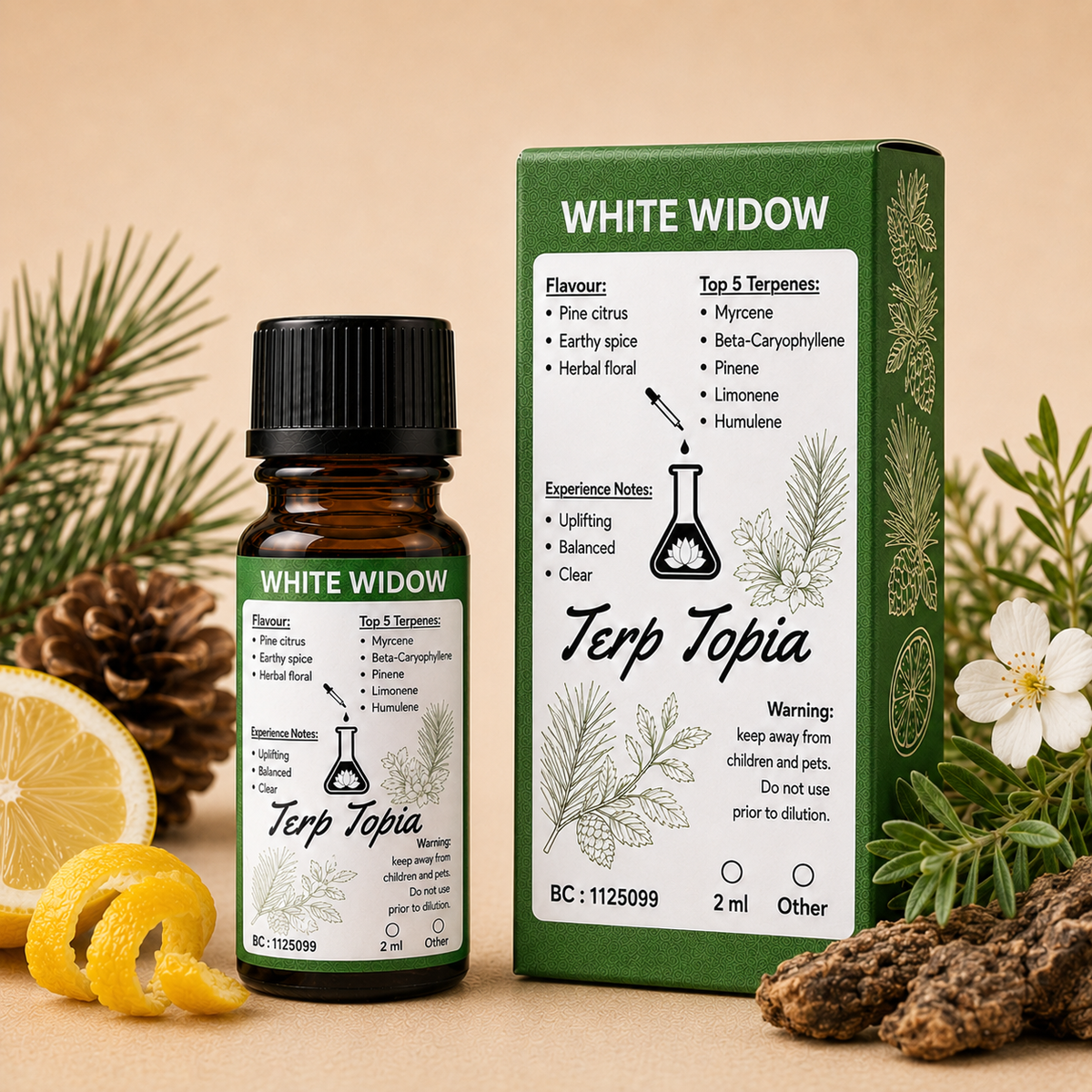 White widow  strain specific Terpenes
